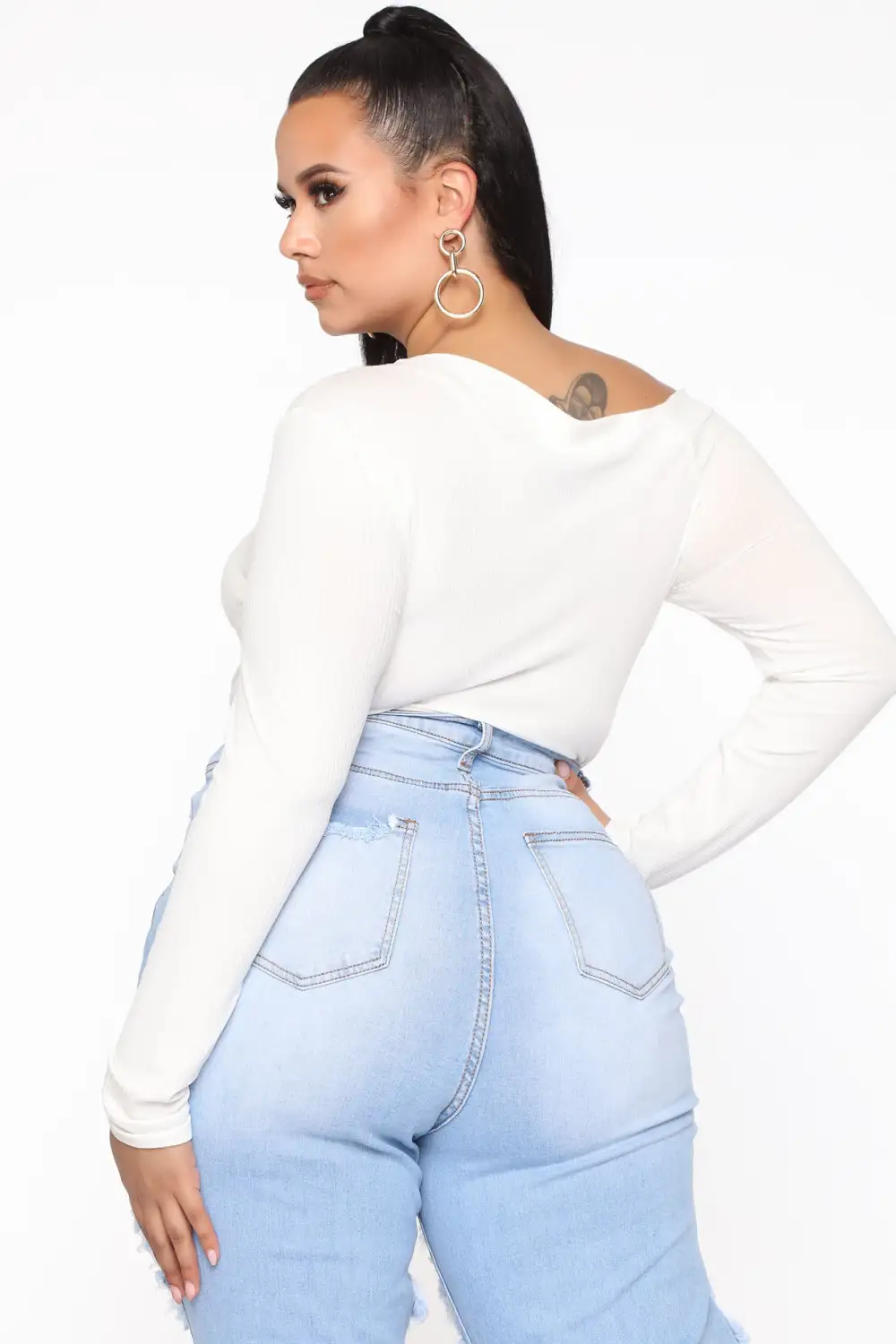 Carla One Shoulder Bodysuit - Ivory