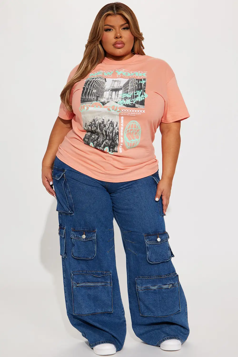 Big City Big Dreams NY Graphic Tee - Blush