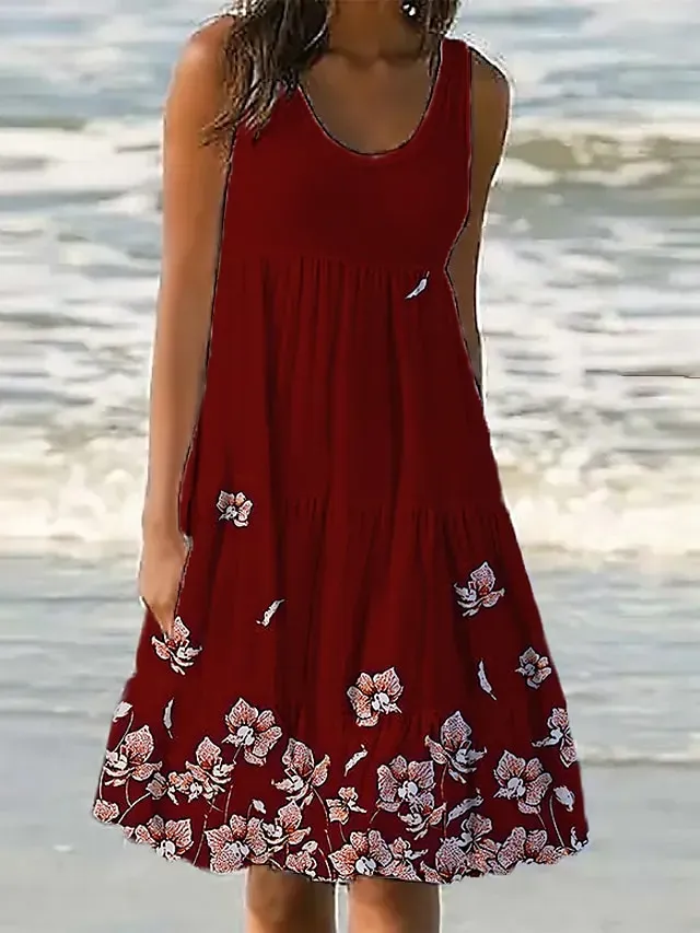 Women's White Dress Sundress Midi Dress Black And White Light Pink Green Sleeveless Pure Color Ruched Spring Summer Crew Neck Basic Boom Sale Dress S M L XL XXL 3XL 4XL 5XL