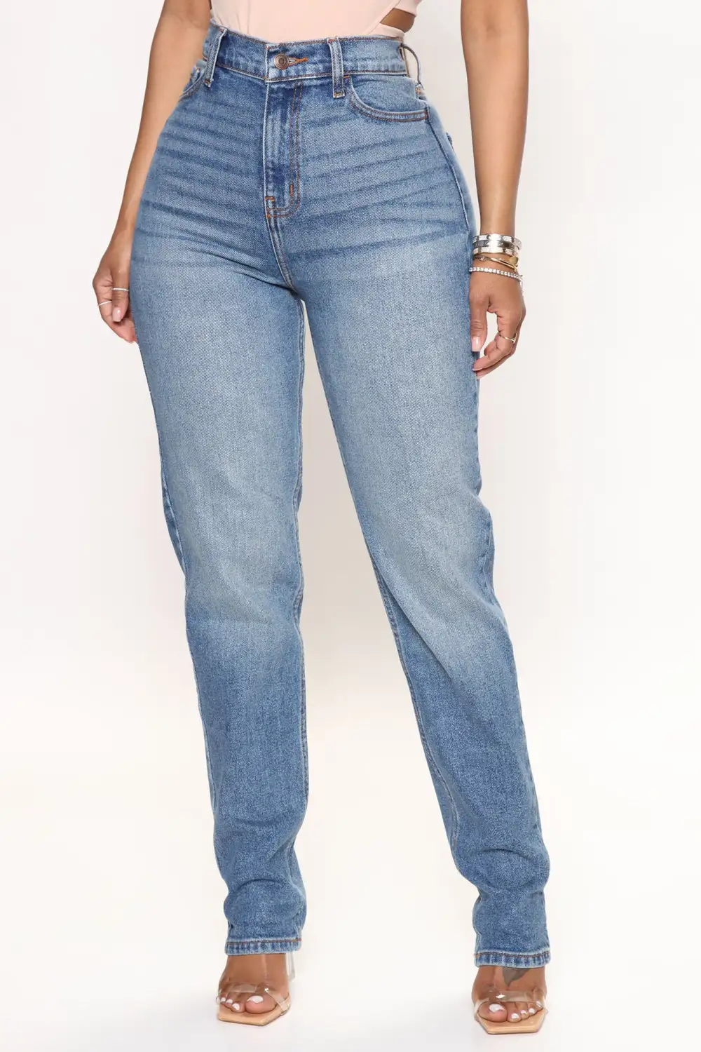 Tall I Got It From My Mama Jeans - Medium Wash