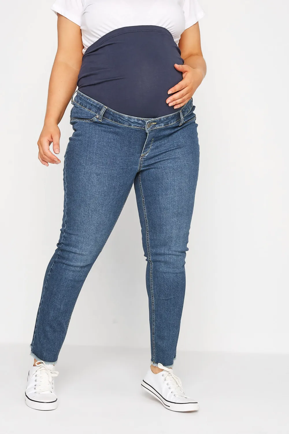 BUMP IT UP MATERNITY Curve Blue Stretch Straight Leg Jeans