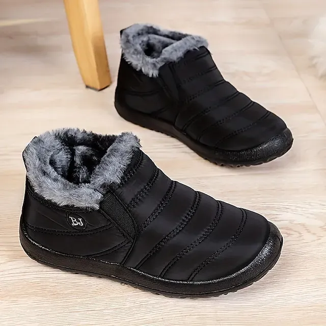 Women's Winter Warm Waterproof Ankle Boots, Insulated Fleece-Lined Non-Slip Snow Boots - Ideal for Outdoor Activities, Cold Weather, and Snowy Conditions