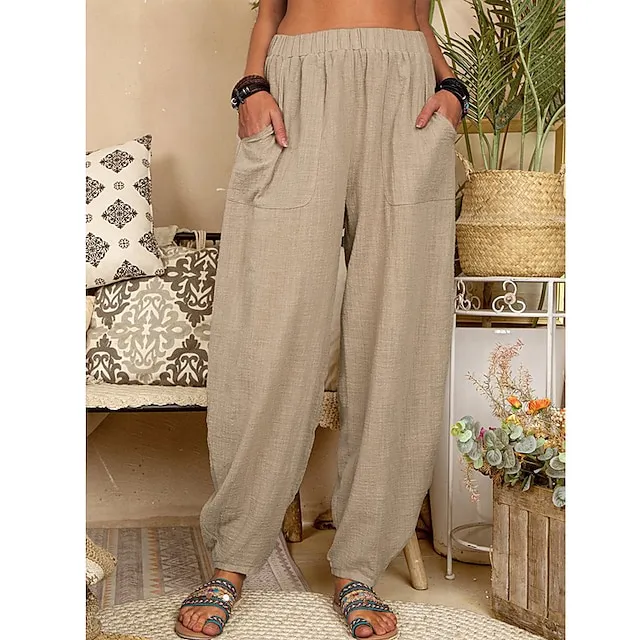 Women's High Waist Yoga Pants Maillard Wide Leg Pants Bottoms Quick Dry Solid Color White Black Gray Fitness Gym Workout Summer Sports Activewear Stretchy Skinny / Athletic / Athleisure