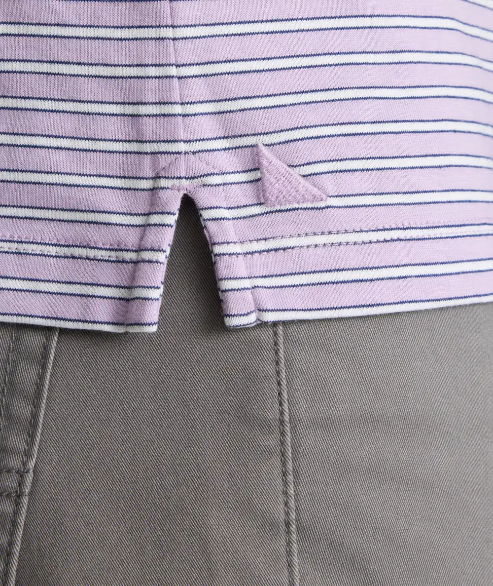 Striped Jersey Performance Polo