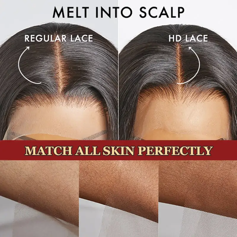 Body Wave 13x6 Real HD Lace Undetactable BlendAway Full Lace Frontal Wig 100% Virgin Human Hair