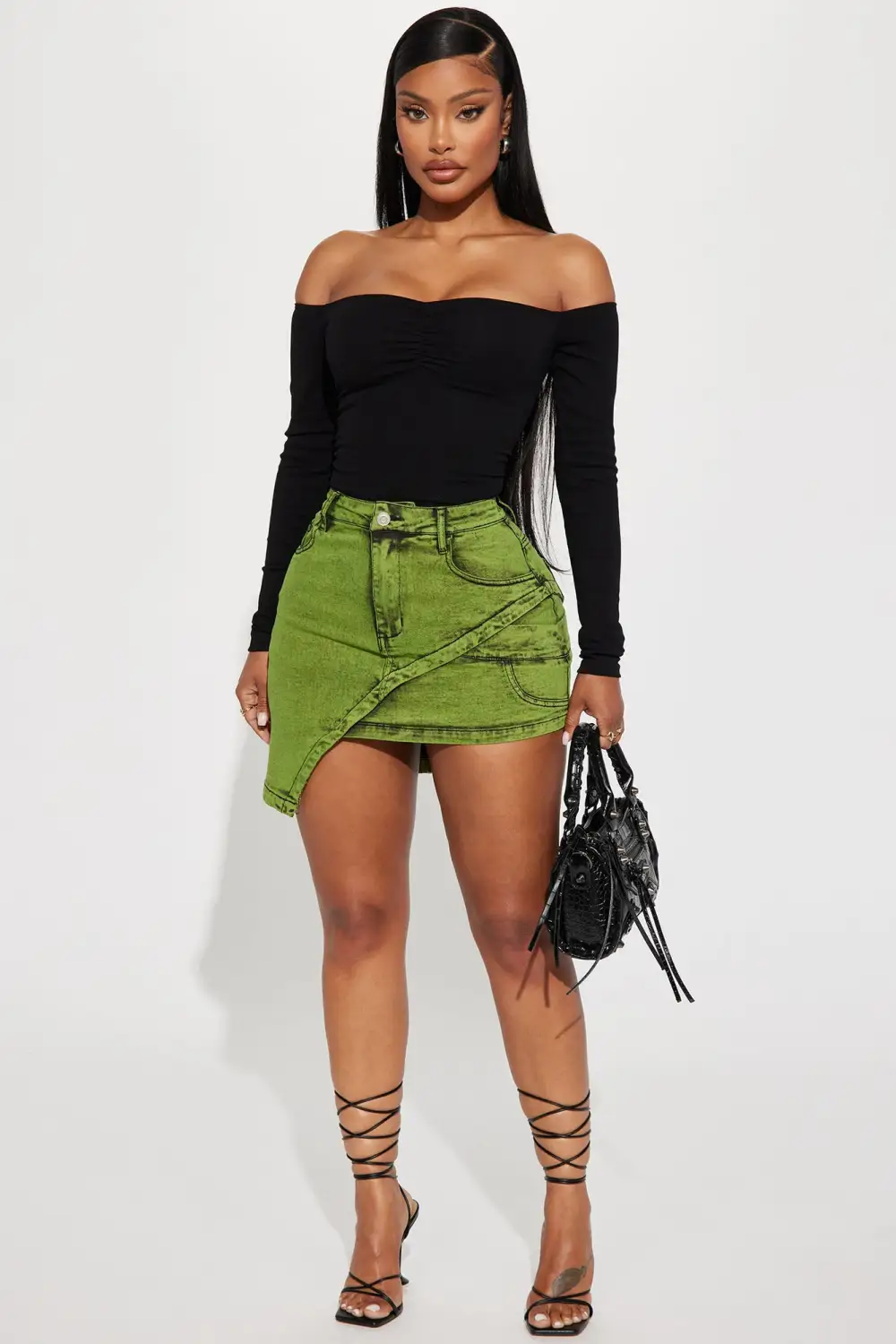 Kelly Off Shoulder Bodysuit - Black