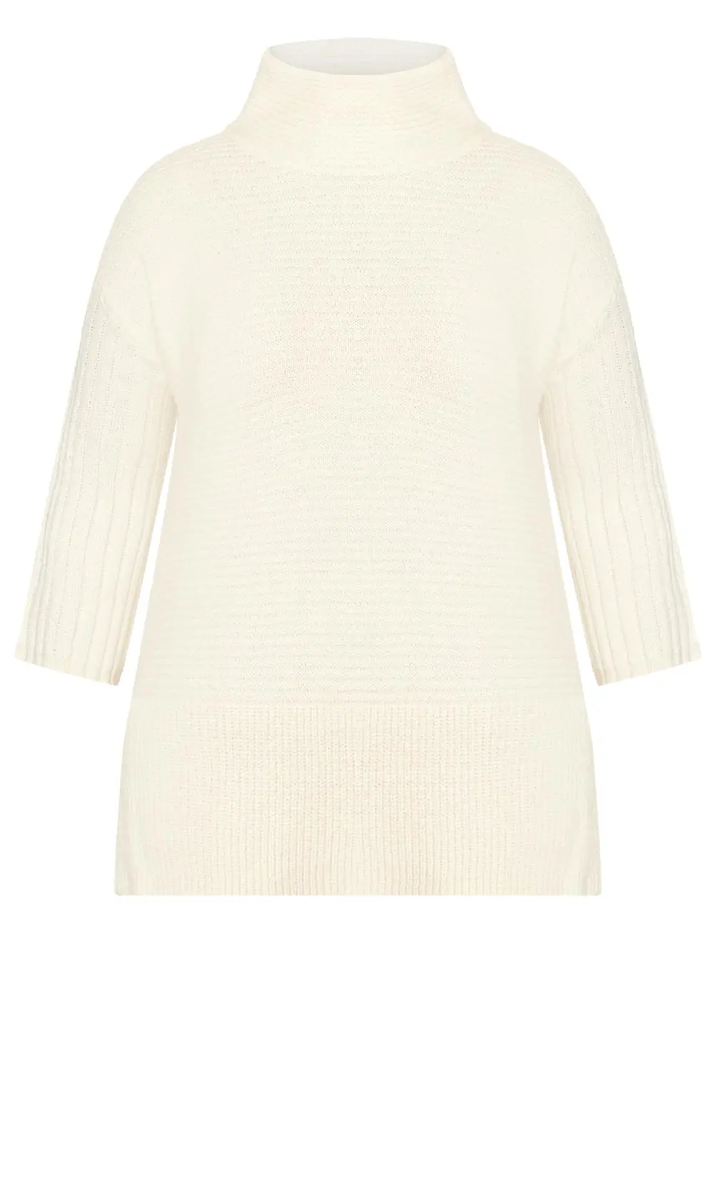 Evans Cream Roll Neck Knitted Jumper