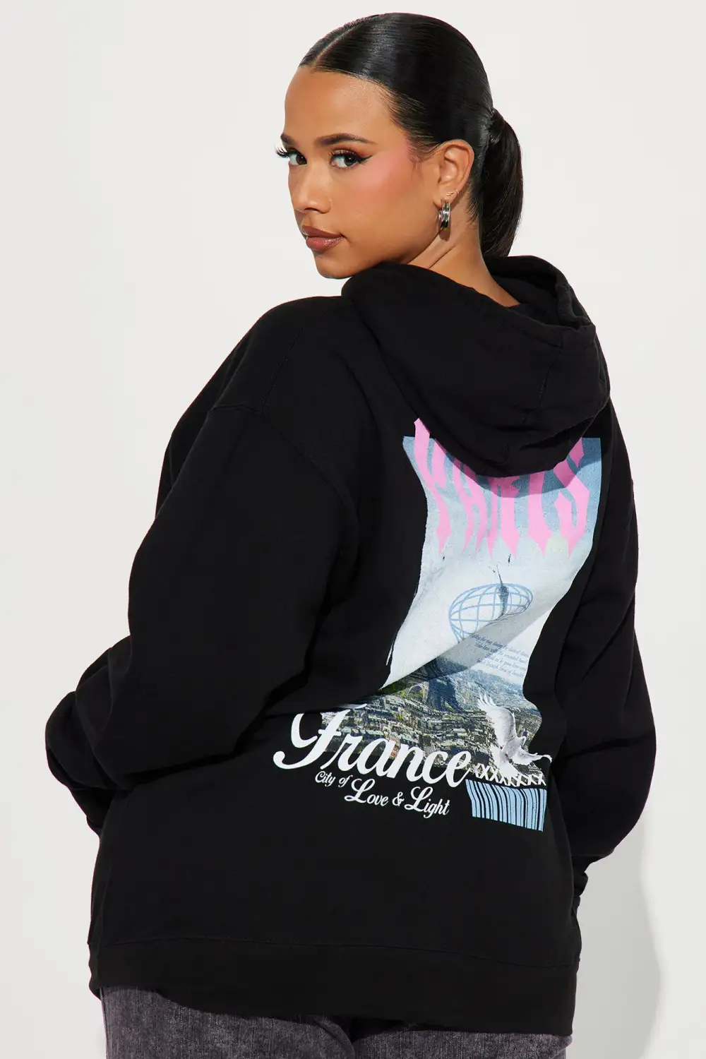 Love From Paris Hoodie - Black