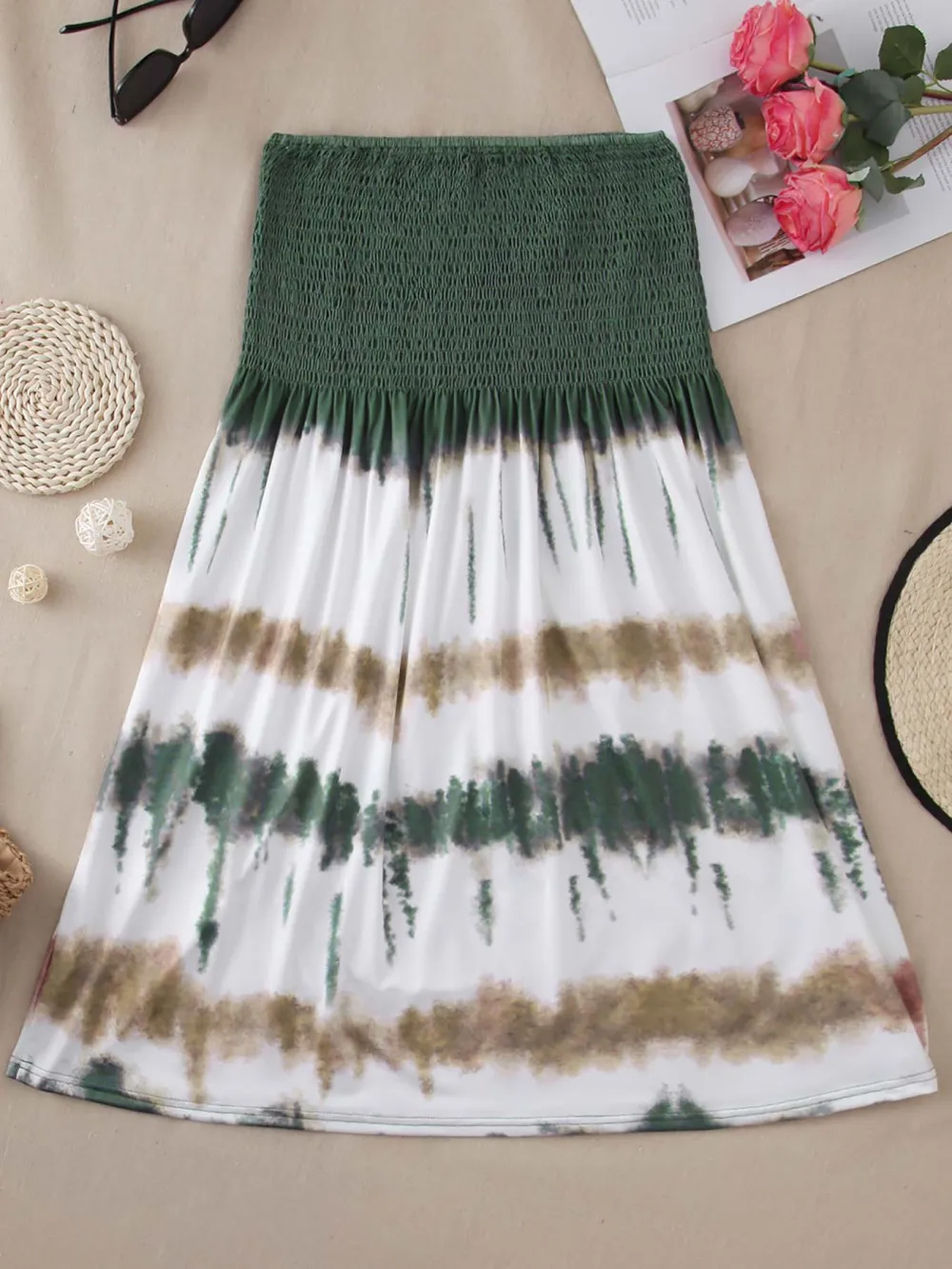 Tie-Dye Off-Shoulder Tube Dress