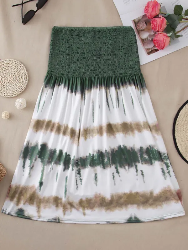 Tie-Dye Off-Shoulder Tube Dress