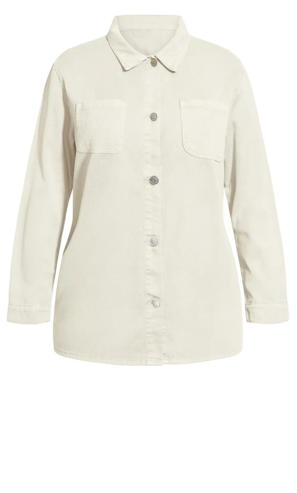 Evans White Denim Shacket