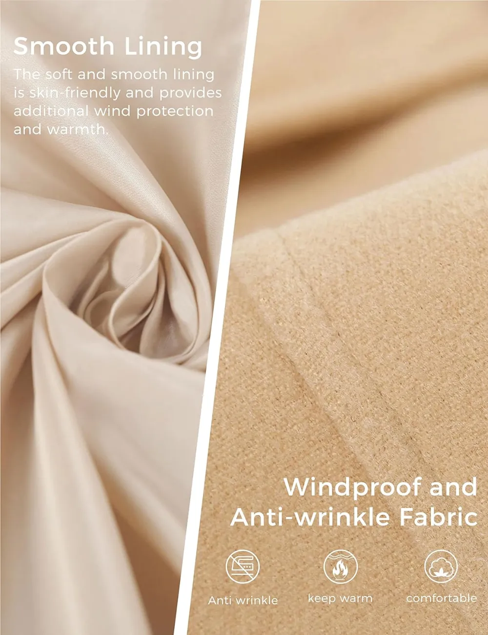 Women's Double Breasted Pea Coat Winter Mid-Long Trench Coat with Belt