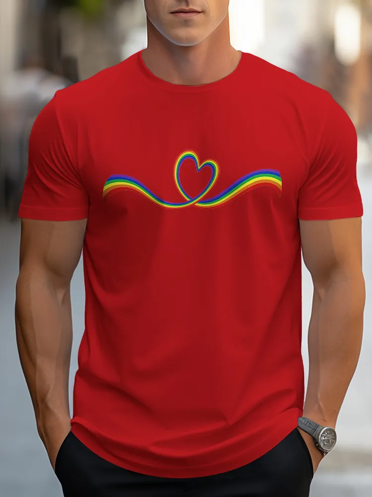 Men's Pride Month Round Neck Short Sleeves T-Shirt