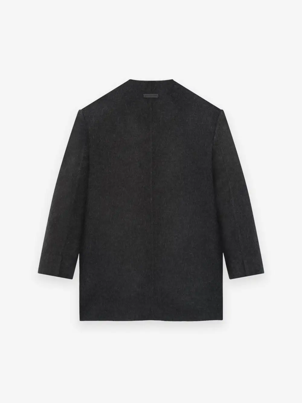 Brushed Wool Cashmere Lapelless Blazer