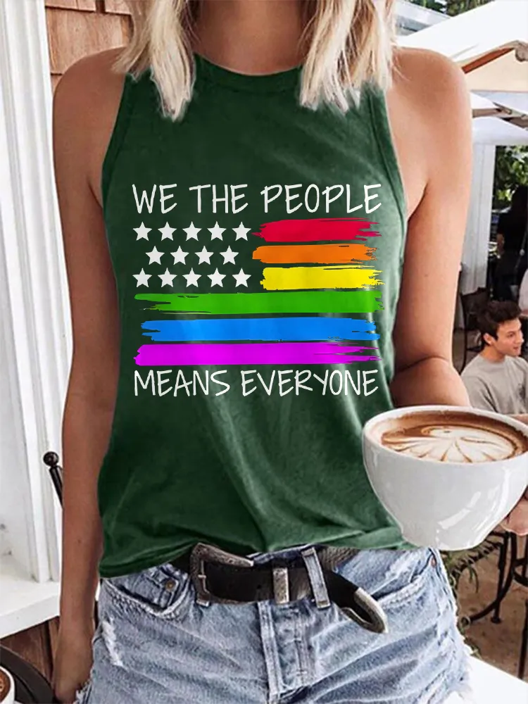 Women'S We The People Means Everyone Round-Neck Sleeveless Vest
