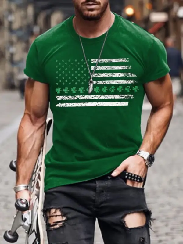 Men's Lucky Clover Crew Neck T-Shirt