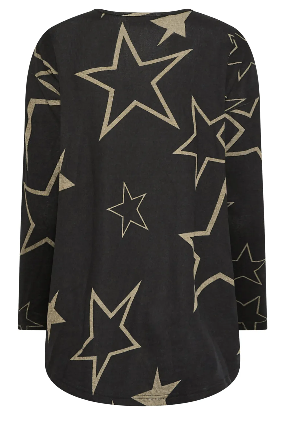 M&Co Black Star Print Jumper