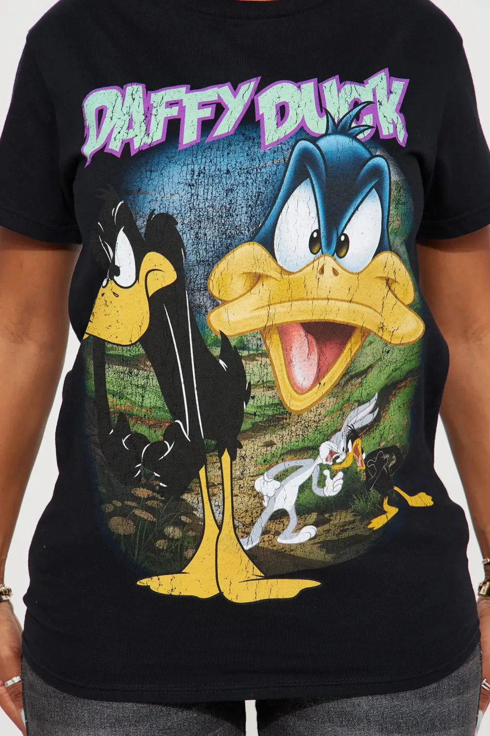 Short Temper Daffy Tshirt - Black