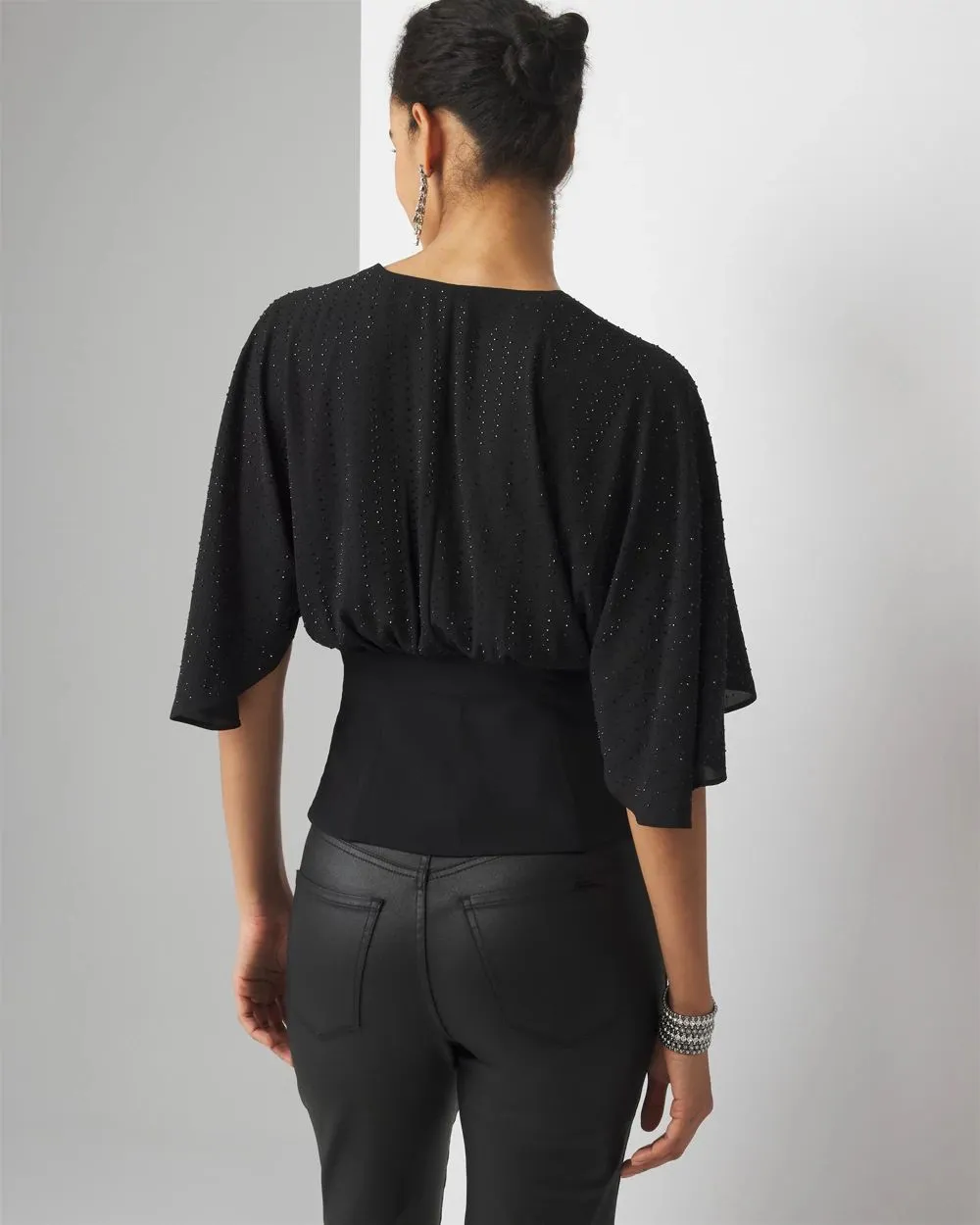 Petite Embellished Corset Blouse