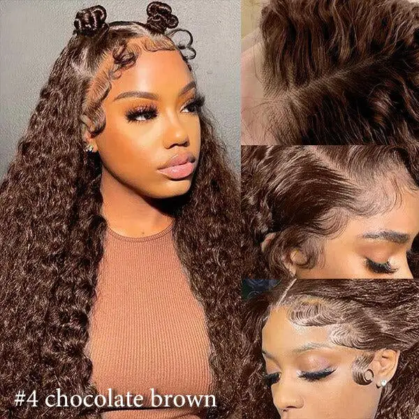 Affordable 16-34inch Sterly 13x6/7×6 Transparent Lace Deep Wave Front Wigs Natural Color/Jet Black