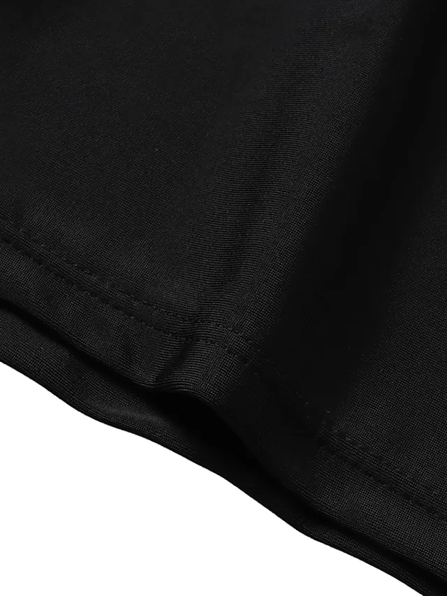 Women's Swimwear Tankini Swim Dress Bathing Suits 2 Piece Normal Swimsuit Halter Open Back Solid Color Black Halter Plunge Bathing Suits Sports Vacation Beach Wear