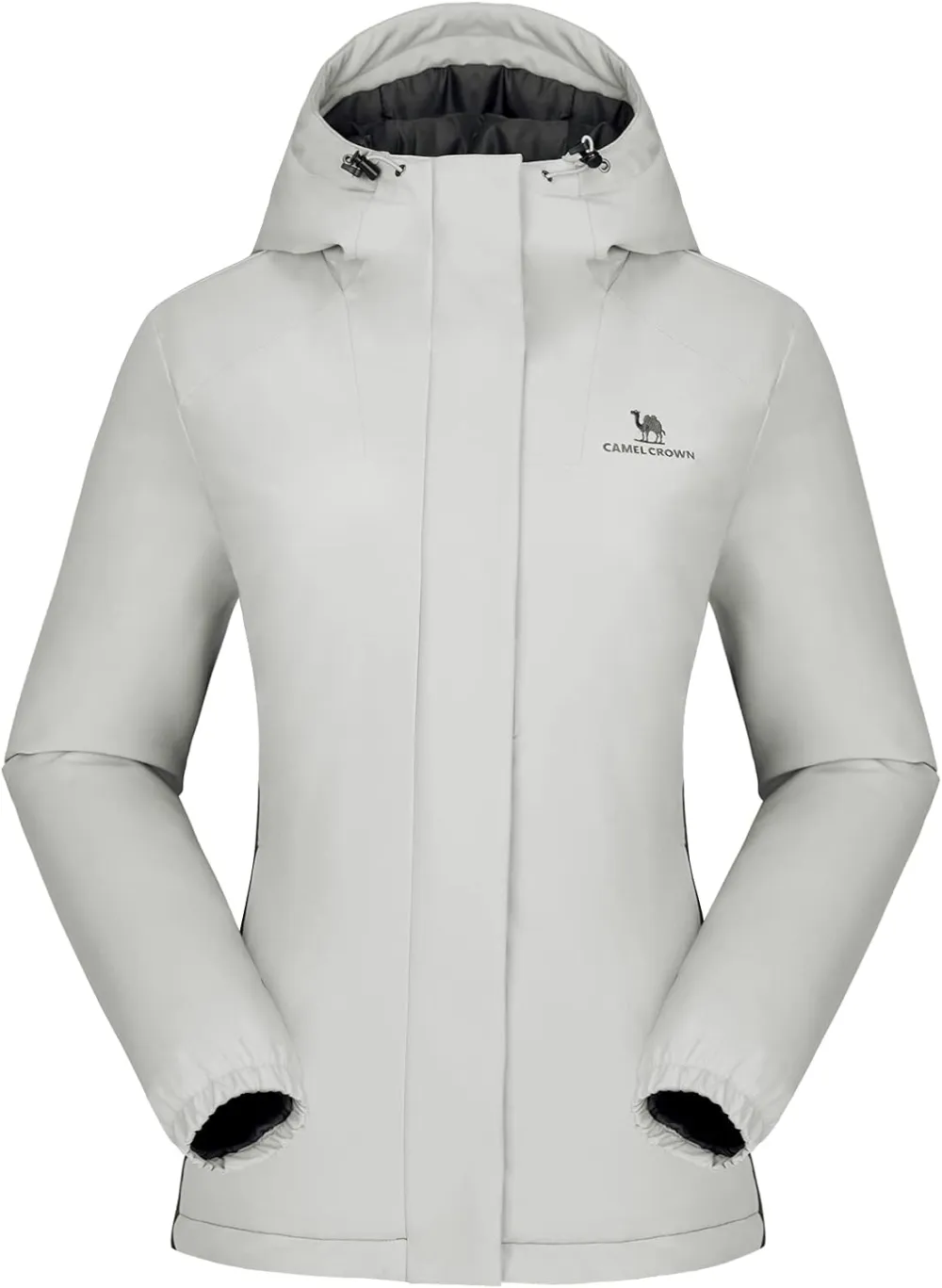 Women's Waterproof Mountain Ski Snow Jacket with Fleece Outdoor Windproof Raincoat Hooded for Fall and Winter