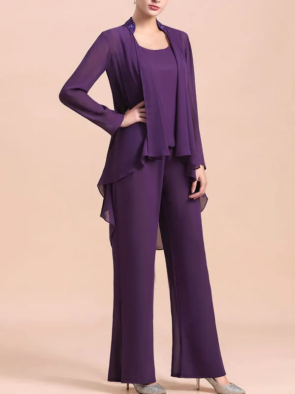 Chiffon Temperament Elegant Cardigan Ladies Suit
