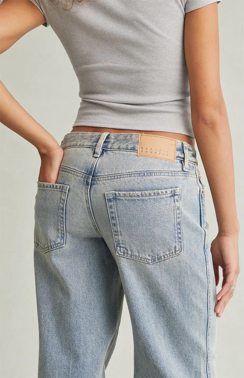 PacSun Casey Low Rise Baggy Jeans Medium Indigo Tint