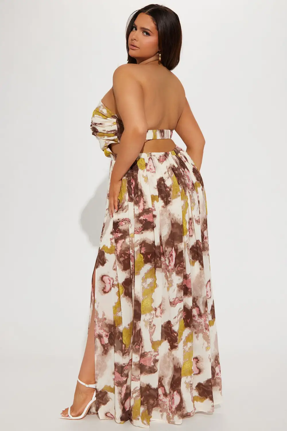 Claire Maxi Dress - Brown/combo