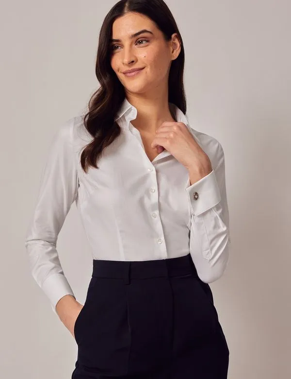 Twill Fitted Shirt - Double Cuffs