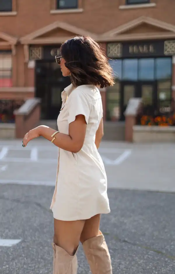 Corduroy Mini Dress