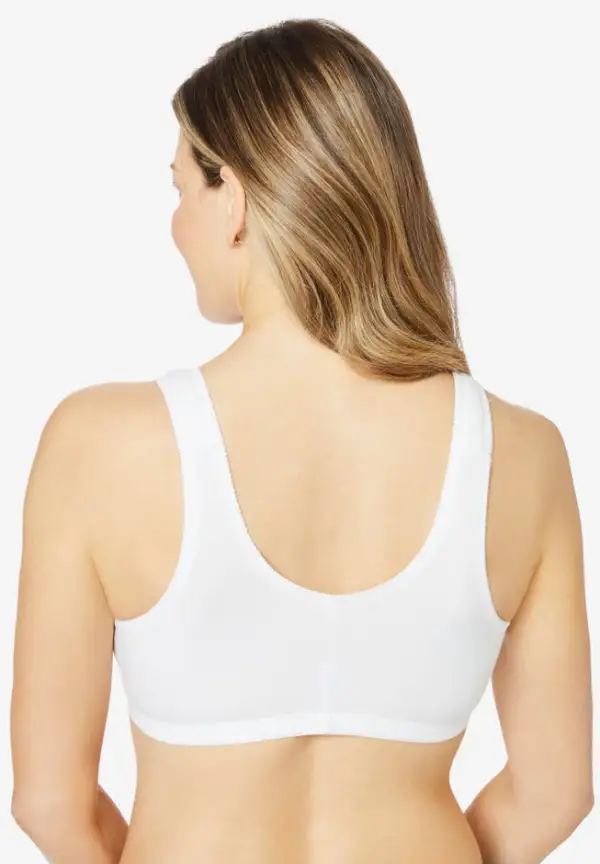 Leading Lady® Meryl Cotton Front-Close Wireless Bra