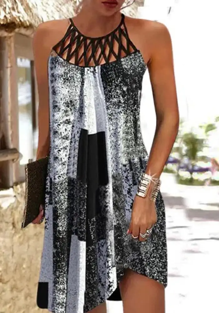 Travel Life Sleeveless Printed Casual Dress