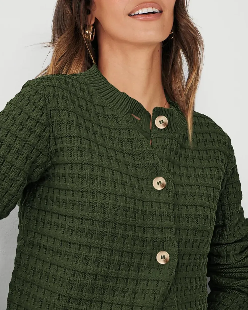 Women's Knit Cardigan Sweaters Casual Long Sleeve Open Front Button Down Trendy Jackets Outerwear