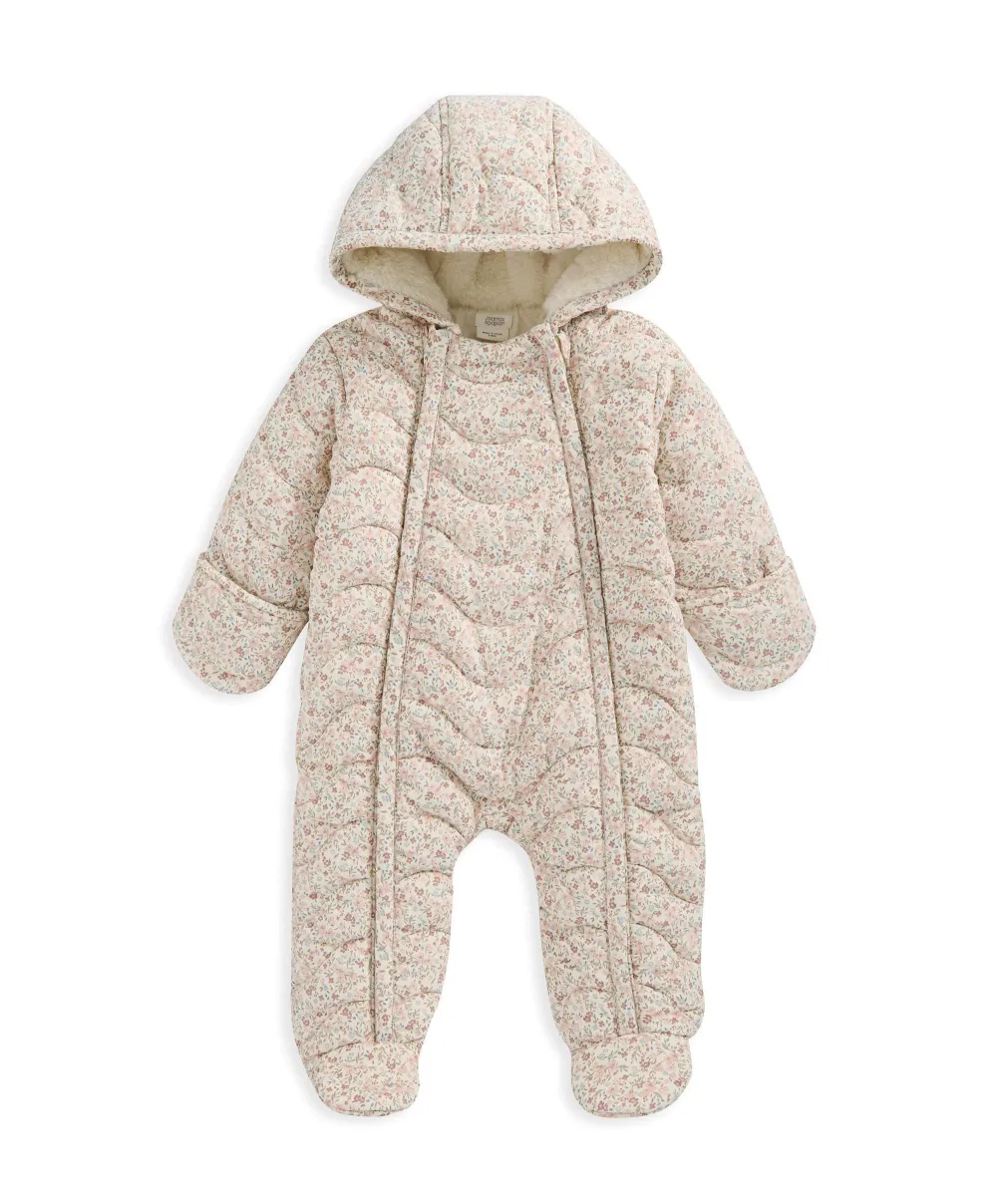 Floral Quilted Pramsuit