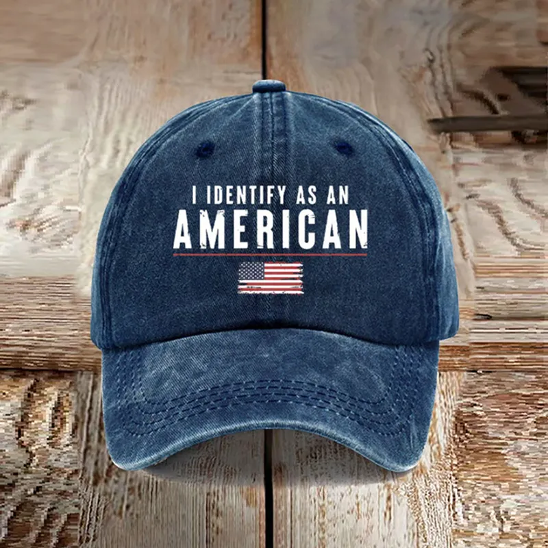 Retro I Identify As An American Print Baseball Cap