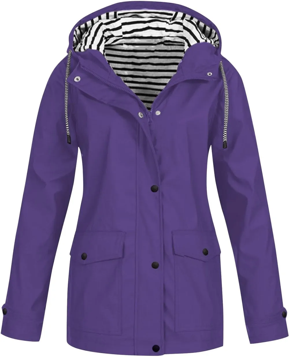 Rain Jackets For Women Waterproof With Hood Lightweight Casual Anorak Travel Hiking Coats with Pockets 720