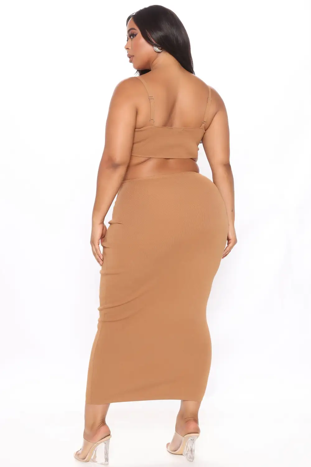 Pure Charm Sweater Maxi Dress - Camel