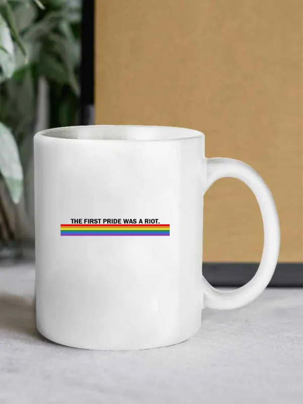 The First Pride Was A Riot Letter Printed Double-Sided Mug