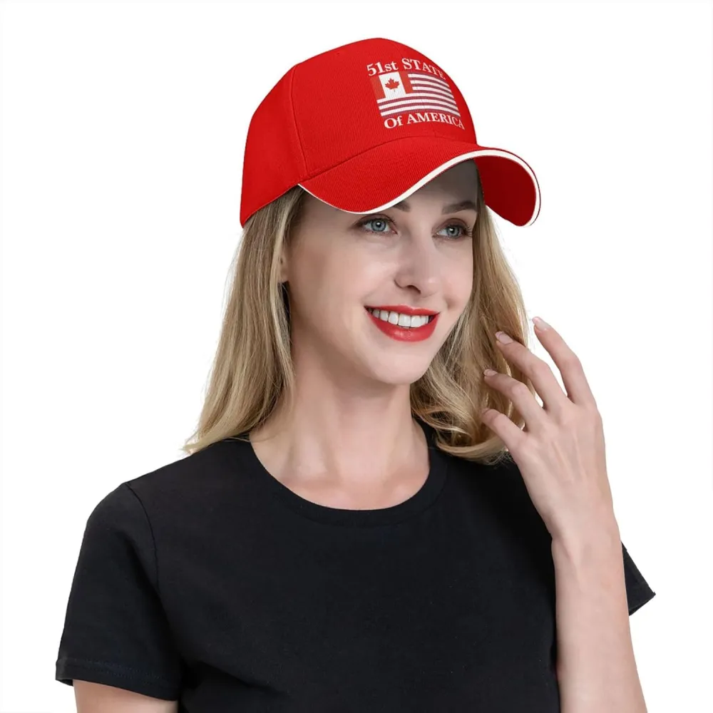 51st State Make Canada 51st State Hat Make America Canada Great Again Hat Cap for Men Women Black