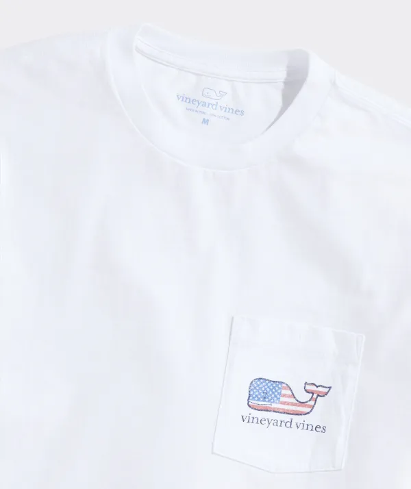 Flag Whale Short Sleeve Pocket Tee