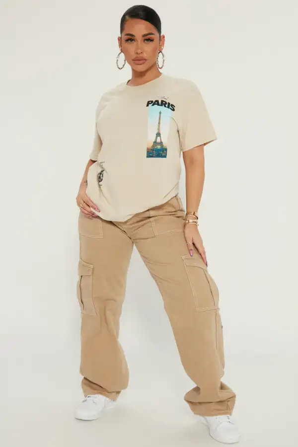 Officially In Paris T-Shirt - Taupe