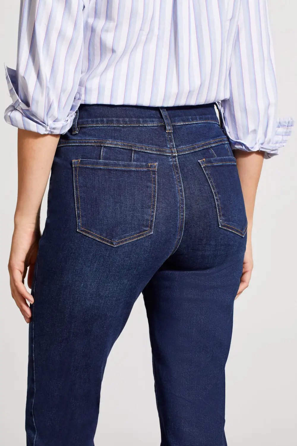Petite  Sophia Curvy Straight Leg Jeans-Deepocean