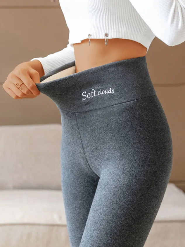 Plus Velvet Basics Skinny Solid Leggings