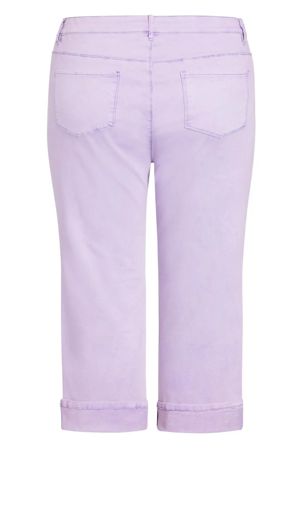 Evans Purple Embroidered Turn Up Denim Jean