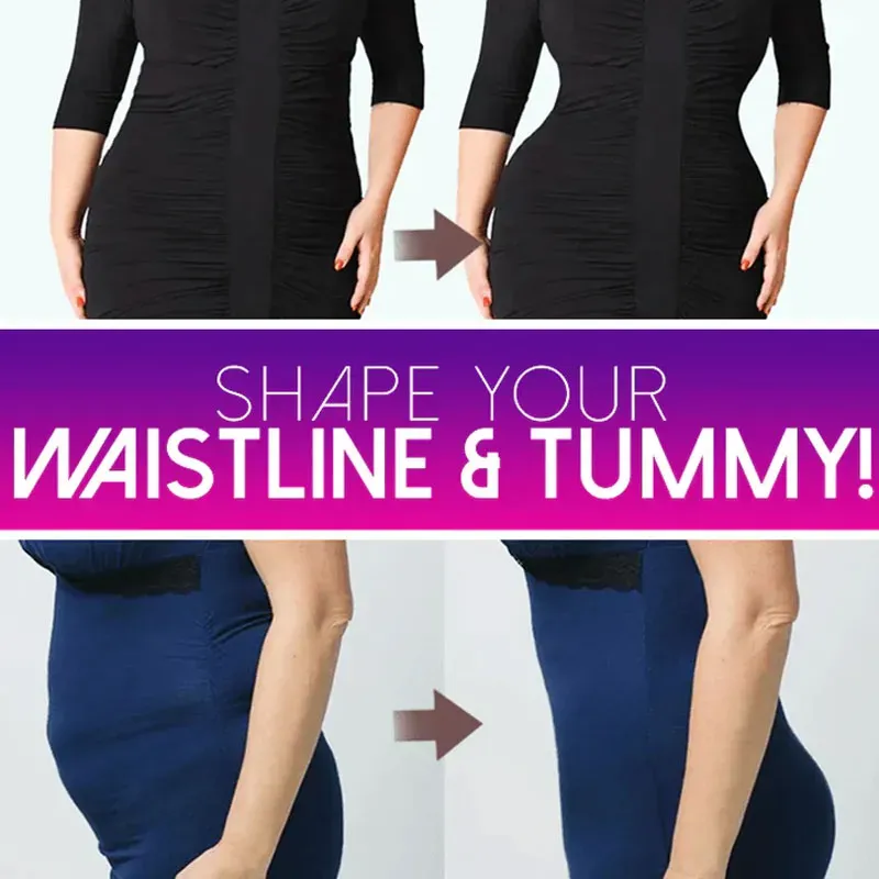 Crossover hip lift reinforced non-rolling non-marking tummy tuck