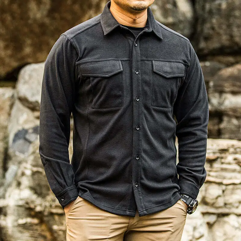 Archon Tactical Men's Long Sleeve Shirt - Stretch Fabric, Warm Winter Jacke