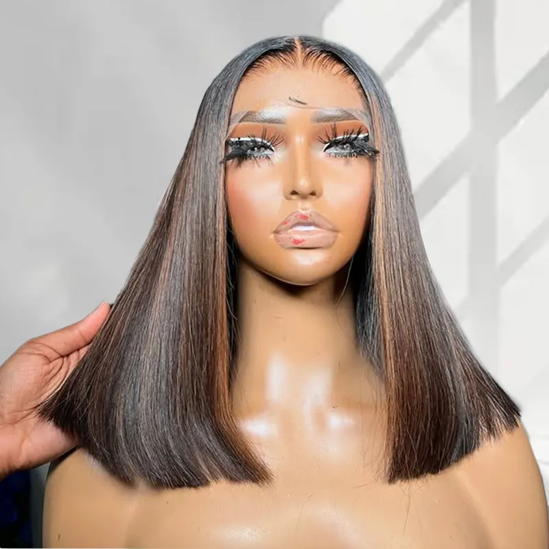 FB30 Balayage Straight Short Bob Wig Human Hair Wigs Sterly Hair