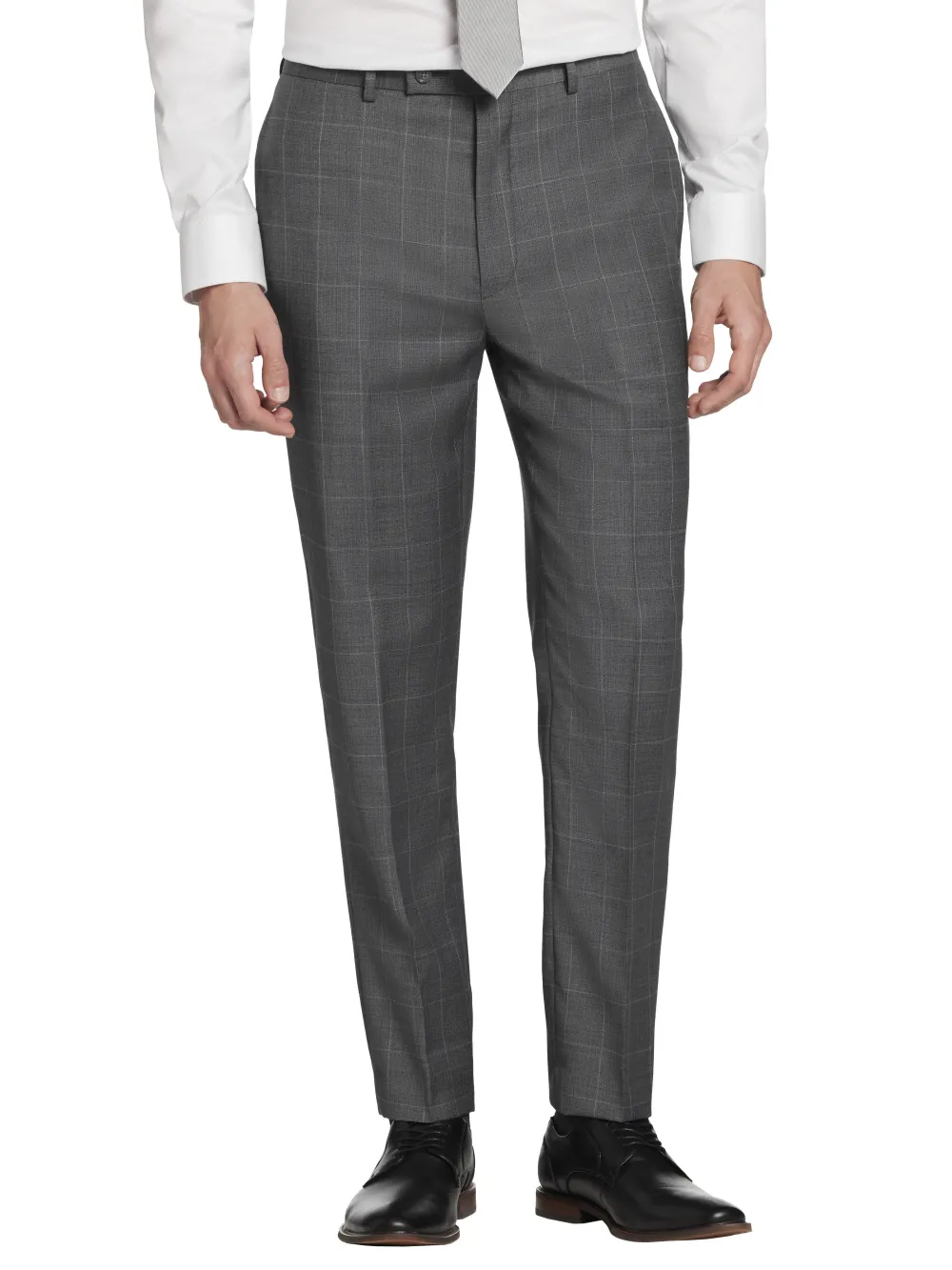 Calvin Klein Slim Fit Wool Blend Windowpane Suit Pants
