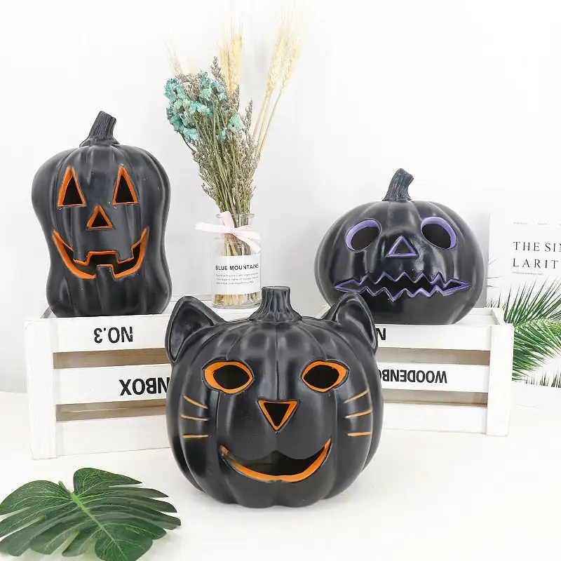 Halloween Pumpkin Led Light Lamp Creative Lantern Decoration Flashing Light Gypsophila Ghost Festival Dress Up Glowing